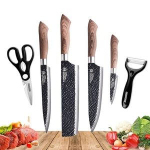6 Piece Stainless Steel Kitchen Knife Set.